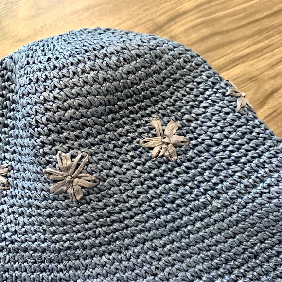 Vintage 90’s Blue Floral Bucket Hat - Picture 2 of 6